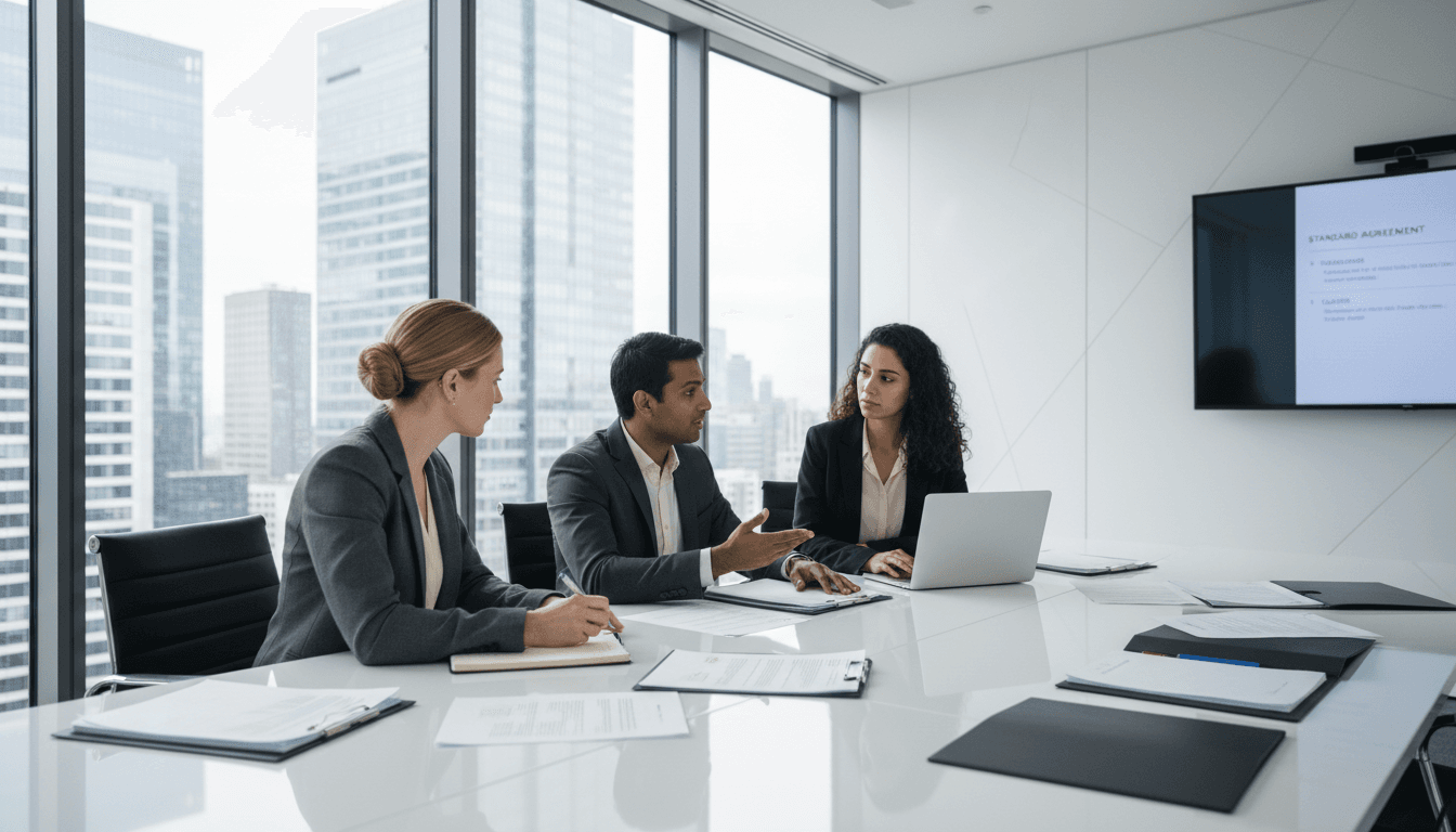 Handshake over a business contract